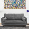 3 Seater 1.7m Velvet Sofa w/2 Pillows Couch Love Seat Settee Apartment Home Room
