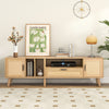 TV Stand 180 cm Entertainment Unit with Doors Drawer Rattan Sideboard Cabinet