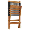 Folding Garden Chairs 4 pcs Black Solid Wood Acacia S9V2