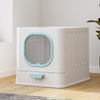Large Self-Cleaning Hooded Cat Litter Box Enclosed Kitten Toilet Box Potty Tray