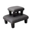 Small Footstool Ottomans Rectangular Footrest Linen Upholstered Stool Seat Chair