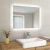 Bluetooth Bathroom Mirror With LED Lights Shaver Socket Demister 800x600mm