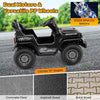 Kids Battery Powered Electric Jeep Ride on Car w/ Lights & Remote Control-Black