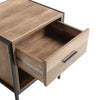 Industrial Wooden Retro 1 Drawer Bedside Cabinet Side Table Shelve Storage Unit