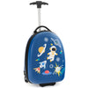 Kids Rolling Luggage Children Hard Cabin Shell Carry On Suitcase-Blue