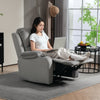 Recliner Chair Microfibre Reclining Armchair with Adjustable Footrest Cup Holder