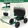 Outdoor Heavy-Duty Gardening Cart w/ 26 cm Tires-Green