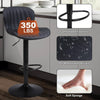 Ralex-chair Bar Stool, Faux PU Leather Bar Chairs with Back, Adjustable, Black
