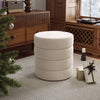 Teddy Plush Footstool Dressing Table Bedroom Rest Makeup Chair Soft Seat Ottoman