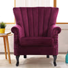 Wing Back Fireside Armchair Elegant Queen Anne Chair Living Room Home Club Sofa