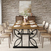 Rectangular Dining Table for 6-8,180cm Industrial Kitchen Table for Dinner Room