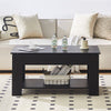 Black Coffee Table with Storage Lift Top Up Wooden Living Room Furniture