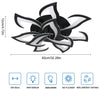 84W Dimmable LED Ceiling Light Flower Modern Chandelier Living Room Remote φ82cm