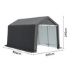 Outdoor Storage Shed Equipment Shelter Cover Bicycle PE Waterproof Steel Frame