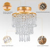 Modern Lamp LED Crystal Ceiling Light Pendant Chandelier Living Room Dining Room