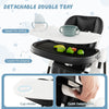 Baby High Chair Foldable Dining Chair Portable Adjustable Feeding Chair-Black