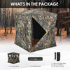 Pop-Up 3 Man Camouflage Stalking Hunting Shooting Blind Tent Hide W/ Shoot Ports
