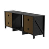 178cm TV Stand Unit Cabinet Recessed 23" Electric Fireplace with Storage Shelves