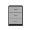 3 Drawer Wooden Bedroom Bedside Cabinet Furniture Storage Nightstand Side Table