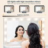 White Dressing Table with LED Lights Mirror Stool Drawers Vanity Makeup Desk Rfx