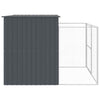 Dog House with Run Anthracite 214x253x181 cm Galvanised Steel