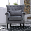 Leisure Single Sofa Armchair Modern Wing Back Chesterfield Button Accent Chair