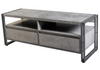 TV Table Stand - Light Grey Finish With Matt Black Metal Frame 450mm H