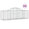 BaraSh Arched Gabion Baskets 5 pcs 200x50x60/80 Galvanised ,Gabion Wall H6F8