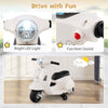 COSTWAY Licensed Vespa Kids Ride on Motorcycle 6VBattery Powered Motorbike-White