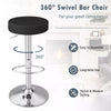 Swivel Bar Stool Set of 2 Height-adjustable PU Leather Kitchen Stool w/Footrest