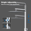 Bathroom Thermostatic Exposed Shower Mixer Twin head Large Square Bar Set Chrome