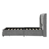 DOUBLE BED WITH STORAGE VELVET UPHOLSTERED BED FRAME WITH HEADBOARD, 4 DRAWERS