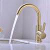 Bathroom Brass Basin Mixer Taps Swivel Spout Sink Faucet Black/Brushed Gold UK