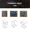 C Shaped Side Table for Sofa Coffee End Tables Bedside Tables with Storage Bag