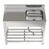 Commercial Sink Stainless Steel Kitchen Single Sink Catering Wash Table +Worktop