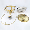 4.5L Gold Stainless Steel Chafing Dish With Hook Up,Buffet Server Food Warmer UK