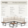 Garden Furniture Set Outdoor Corner Sofa Coffee Table Side Shelves Cushions