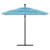 qohoio Garden Parasol with Steel Blue 269x269x235 ,Beach Parasol, Q0T6