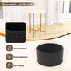 Living Room 2-Tier Side Table Small Space Round End Table-Coffee