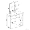 Dressing Table Makeup Desk with LED Light Mirror Drawer Stool Bedroom Vanity Set