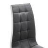 2/4 Pieces Faux Leather Dinner Chairs Metal Legs for Kitchen Living Dining Room