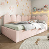 Panel Plush Velvet Upholstered Daybed Single Ottoman Lift Up Storage Sofa Bed