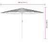 Bulliing Garden Parasol with Steel Green 288x288x225 ,Beach Parasol, R6G4