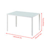 5Pcs Dining Set Rectangle Glass Dining Table+ 2/4 Dining Chairs Home
