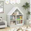 Kids Wooden 5-cubby Toy Storage Organizer w/Anti-toppling Devices-White