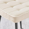 Braxton 2x Cream Boucle Fabric Black Leg Dining Chair