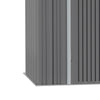 Outdoor Lockable Grey Door Shed Storage Room Metal Tool Sheds House 10x10ft UK