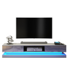 Modern I 180cm I TV Unit I Cabinet I TV Stand I Grey High Gloss Doors I Free LED