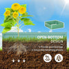 Garden Raised Bed Galvanised Steel Outdoor Planter Pot Vegetable Flower Herb Box