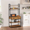 Microwave Stand Retro Kitchen Baker’s Rack Industrial Utility Storage Rack